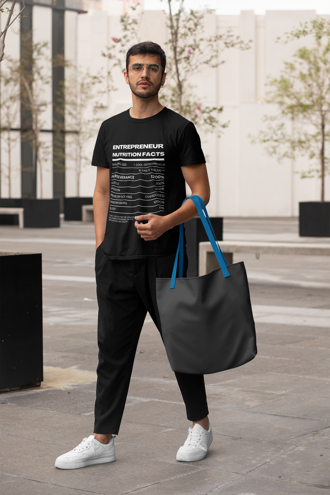 Half Sleeves Crew Neck :  Entrepreneur Cotton T-shirt